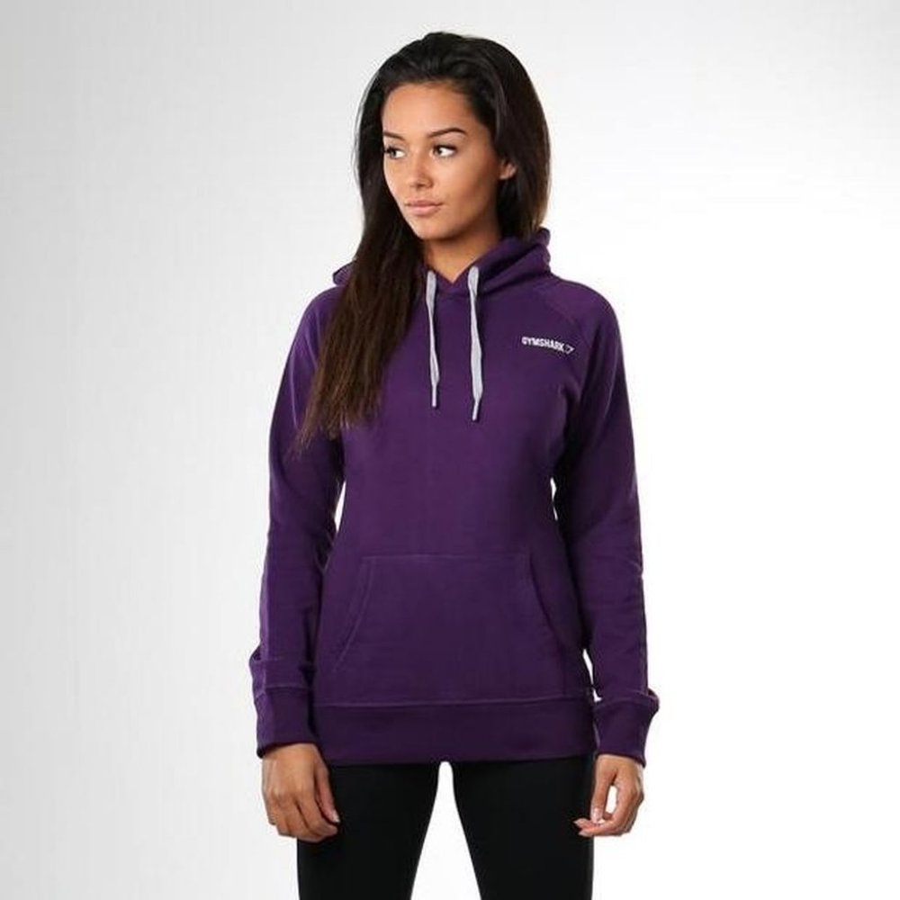 Gymshark Crest Purple Hoodie Sweatshirt